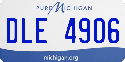 MI license plate DLE4906