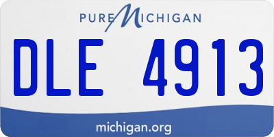 MI license plate DLE4913