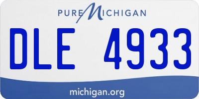 MI license plate DLE4933