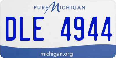 MI license plate DLE4944