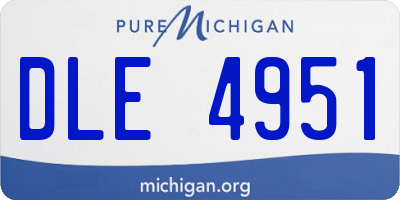 MI license plate DLE4951