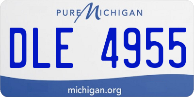 MI license plate DLE4955