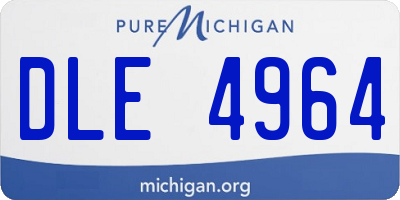 MI license plate DLE4964