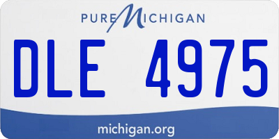 MI license plate DLE4975