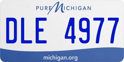 MI license plate DLE4977