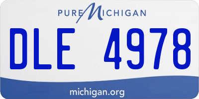 MI license plate DLE4978