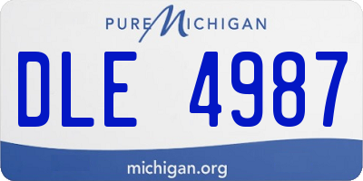 MI license plate DLE4987