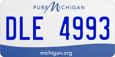MI license plate DLE4993