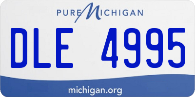 MI license plate DLE4995