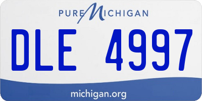 MI license plate DLE4997