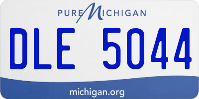 MI license plate DLE5044