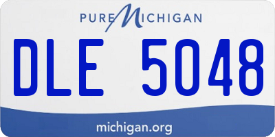 MI license plate DLE5048