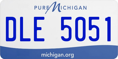 MI license plate DLE5051