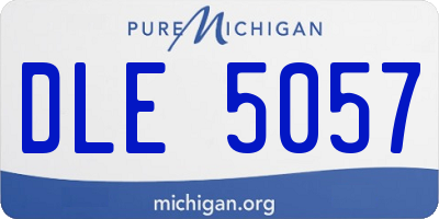 MI license plate DLE5057