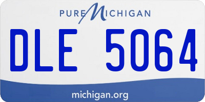 MI license plate DLE5064