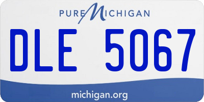 MI license plate DLE5067