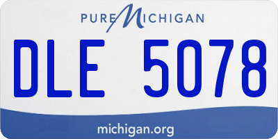 MI license plate DLE5078