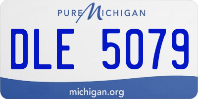 MI license plate DLE5079
