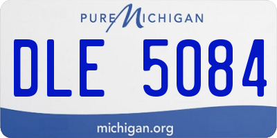 MI license plate DLE5084