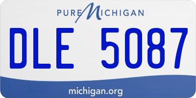 MI license plate DLE5087