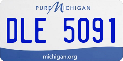 MI license plate DLE5091