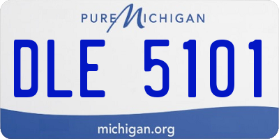 MI license plate DLE5101