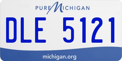 MI license plate DLE5121