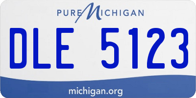 MI license plate DLE5123