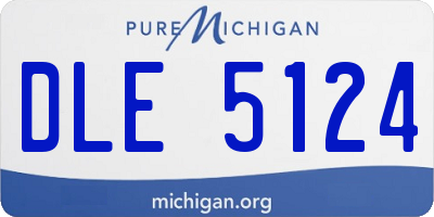 MI license plate DLE5124