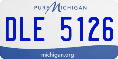 MI license plate DLE5126