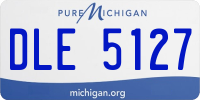 MI license plate DLE5127