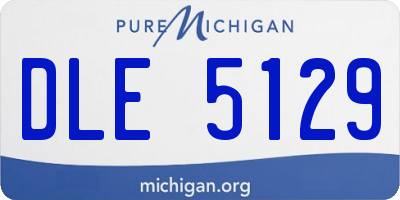 MI license plate DLE5129