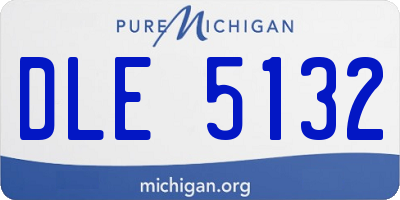 MI license plate DLE5132