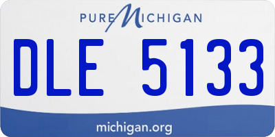 MI license plate DLE5133