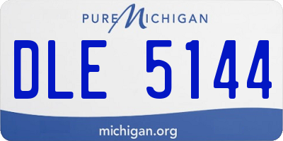 MI license plate DLE5144