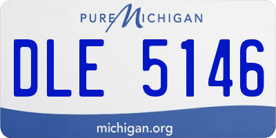 MI license plate DLE5146