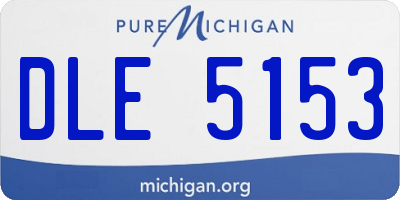 MI license plate DLE5153