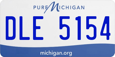 MI license plate DLE5154