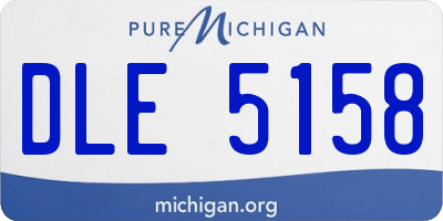 MI license plate DLE5158