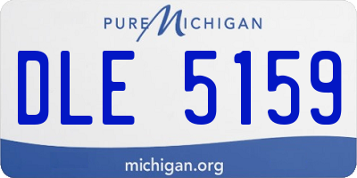 MI license plate DLE5159