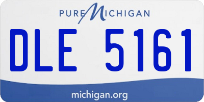 MI license plate DLE5161