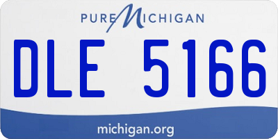 MI license plate DLE5166