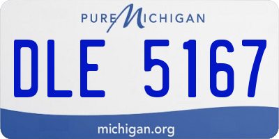 MI license plate DLE5167