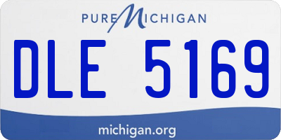 MI license plate DLE5169