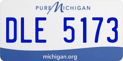 MI license plate DLE5173