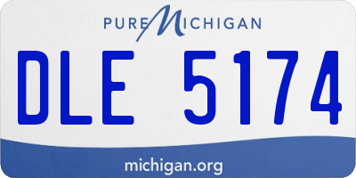 MI license plate DLE5174