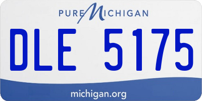 MI license plate DLE5175