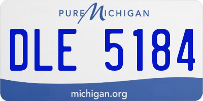 MI license plate DLE5184