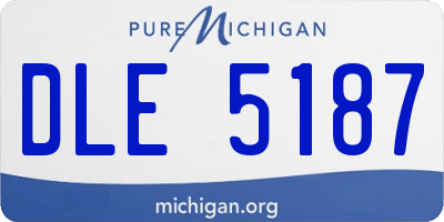 MI license plate DLE5187