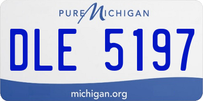 MI license plate DLE5197